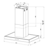 Островная вытяжка 90 см Kuppersberg Hi-Tech Dudl 8 GW белая - 4 фото