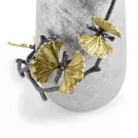 Ваза 15х14 см Michael Aram Butterfly Ginkgo стальная - 4 фото
