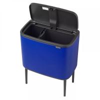 Ведро для мусора 34 л Brabantia Bo Touch Bin синее - 5 фото