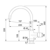 Смеситель Franke Smart Lina XL снежно-белый - 2 фото