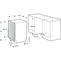 Встраиваемая посудомоечная машина 44,8 см Gorenje Advanced GV541D10 белая - 8 фото