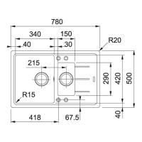 Кухонная мойка 78 см Franke Basis BFG 651-78 белая - 2 фото