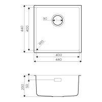 Кухонная мойка 44 см Omoikiri Traditions Tadzava 44-U/I-IN Ultra нержавеющая сталь - 2 фото