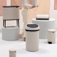 Ведро для мусора 60 л Brabantia Touch Bin бежевое - 3 фото