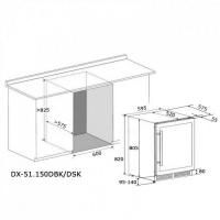 Встраиваемый винный шкаф на 51 бутылку Dunavox Exclusive DX-51.150DBK/DP - 8 фото