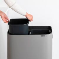 Мусорный бак 2x30 л Brabantia Bo Touch Bin Hi серый - 6 фото