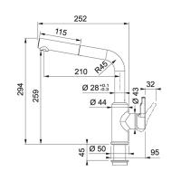 Смеситель Franke Urban Pull-Out графит - 1 фото