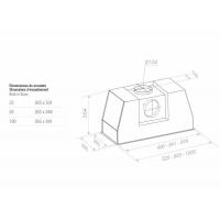 Встраиваемая вытяжка 85 см Pando PRO/85 INOX V.850 SEC стальная - 2 фото