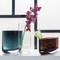 Ваза 20,6х40 см Nude Glass Blade коричневая - 5 фото
