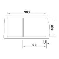 Кухонная мойка 100 см Blanco Zia 6 S жасмин - 3 фото