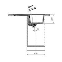 Кухонная мойка 78 см Franke Urban UBG 611-78 оникс - 4 фото