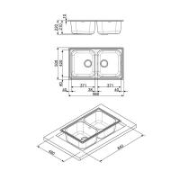 Кухонная мойка 86 см Smeg Rigae LZ862A2 антрацит - 1 фото