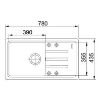 Кухонная мойка 78 см Franke Malta BSG 611-78/39 оникс - 1 фото