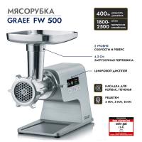 Мясорубка 2500 Вт Graef FW 500 стальная - 8 фото