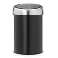 Ведро для мусора 3 л Brabantia Touch Bin черное - 1 фото