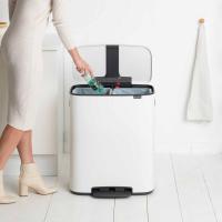 Мусорный бак 2x30 л Brabantia Bo Touch Bin белый - 8 фото