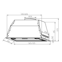 Встраиваемая вытяжка 72,5х29,1 см LEX White GS Bloc P 900 белая - 7 фото