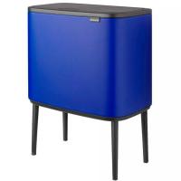 Ведро для мусора 34 л Brabantia Bo Touch Bin синее - 2 фото