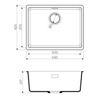 Кухонная мойка 54 см Omoikiri Solidity Kata 54-U-GR leningrad grey - 2 фото