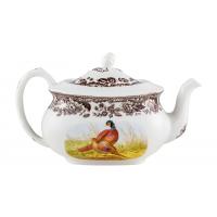 Чайник заварочный 1,3 л Spode Английские охотничьи мотивы белый - 2 фото