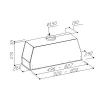 Встраиваемая вытяжка 52 см Sirius SM 924 W 50 белая - 3 фото