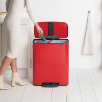 Мусорный бак 2x30 л Brabantia Bo Touch Bin красный - 8 фото