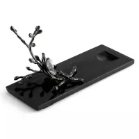 Подставка для бутылки 10х28 см Michael Aram Black Orchid черная - 2 фото