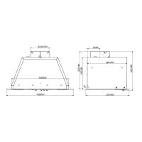 Встраиваемая вытяжка 52 см Elikor Box 52П-700 черная - 2 фото