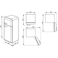 Холодильник двухкамерный 169х60 см Smeg 50's Style FAB30RWH5 белый - 5 фото