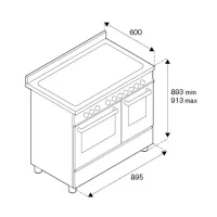 Варочный центр 89,5х60 см Bertazzoni Master MAS95I2ENET черный - 4 фото