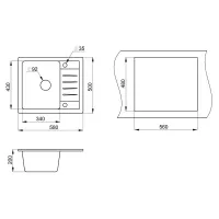 Кухонная мойка 50 см Granula Стандарт 5803 графит - 3 фото