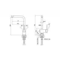 Смеситель для кухни Paulmark Spring Sp212067-GM вороненая сталь - 2 фото