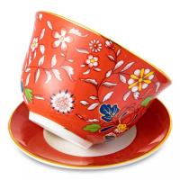 Чайная пара 150 мл Wedgwood Wonderlust красная - 3 фото