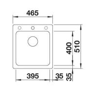 Кухонная мойка 46,5 см Blanco Naya 45 кофе - 3 фото