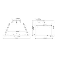 Встраиваемая вытяжка 52 см Elikor Box 52П-700 бежевая - 2 фото