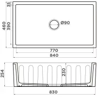 Кухонная мойка 84 см Omoikiri Mikura 83-WH белый - 2 фото