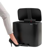 Мусорный бак 36 л Brabantia Bo Pedal Bin черный - 9 фото