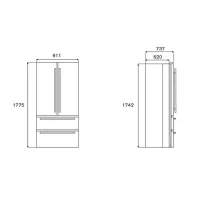 Холодильник French door 177,5х91,1 см Bertazzoni REF904FFNXTC стальной - 7 фото