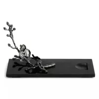 Подставка для бутылки 10х28 см Michael Aram Black Orchid черная - 3 фото