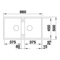 Кухонная мойка 86 см Blanco Zia 9 кофе - 3 фото