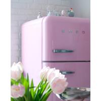 Холодильник двухкамерный 169х60 см Smeg 50's Style FAB30RPK5 розовый - 6 фото