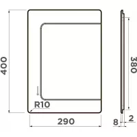 Разделочная доска для моек 40х28 см Omoikiri CB-Basic-380-GB черная - 2 фото