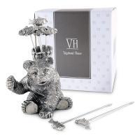Набор шпажек с подставкой Медведь Vagabond House Woodland Creatures 7 пр оловянный - 6 фото