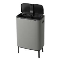 Мусорный бак 2x30 л Brabantia Bo Touch Bin Hi серый - 5 фото