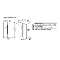 Холодильник Side by Side 179х91 см Bosch Serie | 4 KAN93VL30R - 8 фото