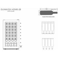 Винный шкаф на 28 бутылок Dunavox Home черный - 6 фото