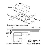 Индукционная варочная панель 80,5 см Maunfeld AVSI804SBH черная - 16 фото