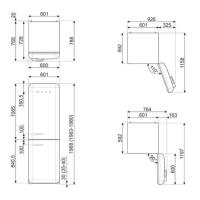 Холодильник двухкамерный 197х60 см Smeg 50's Style FAB32RPK5 розовый - 3 фото