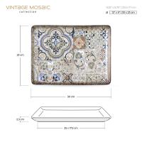 Сервировочное блюдо 30х23 см Wilmax Vintage Mosaic бежевое - 2 фото