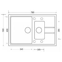 Кухонная мойка 78 см Kuppersberg Modena 1,5B1D Black Metal черная - 5 фото